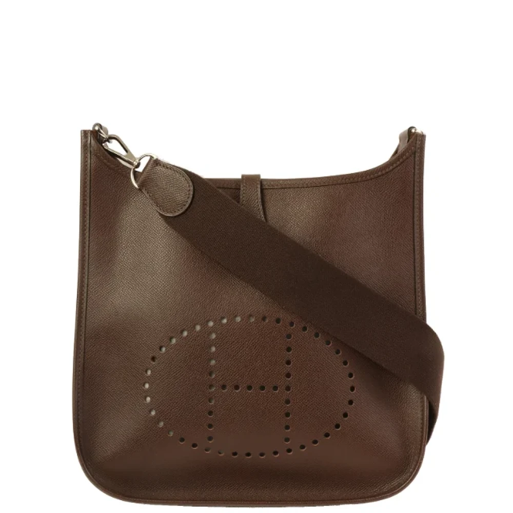 Hermès Vintage Pre-owned Fabric shoulder-bags Brown Dames