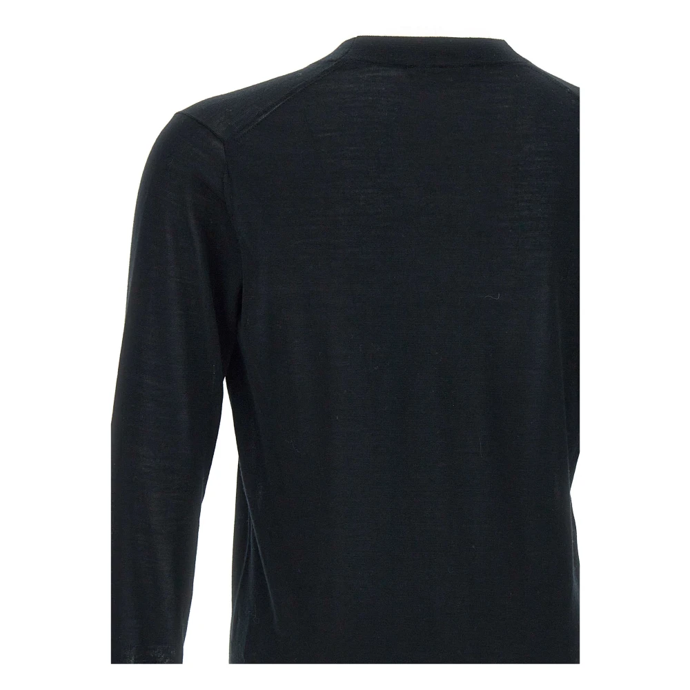 Kangra Zwarte Wollen Vest Trui Black Heren