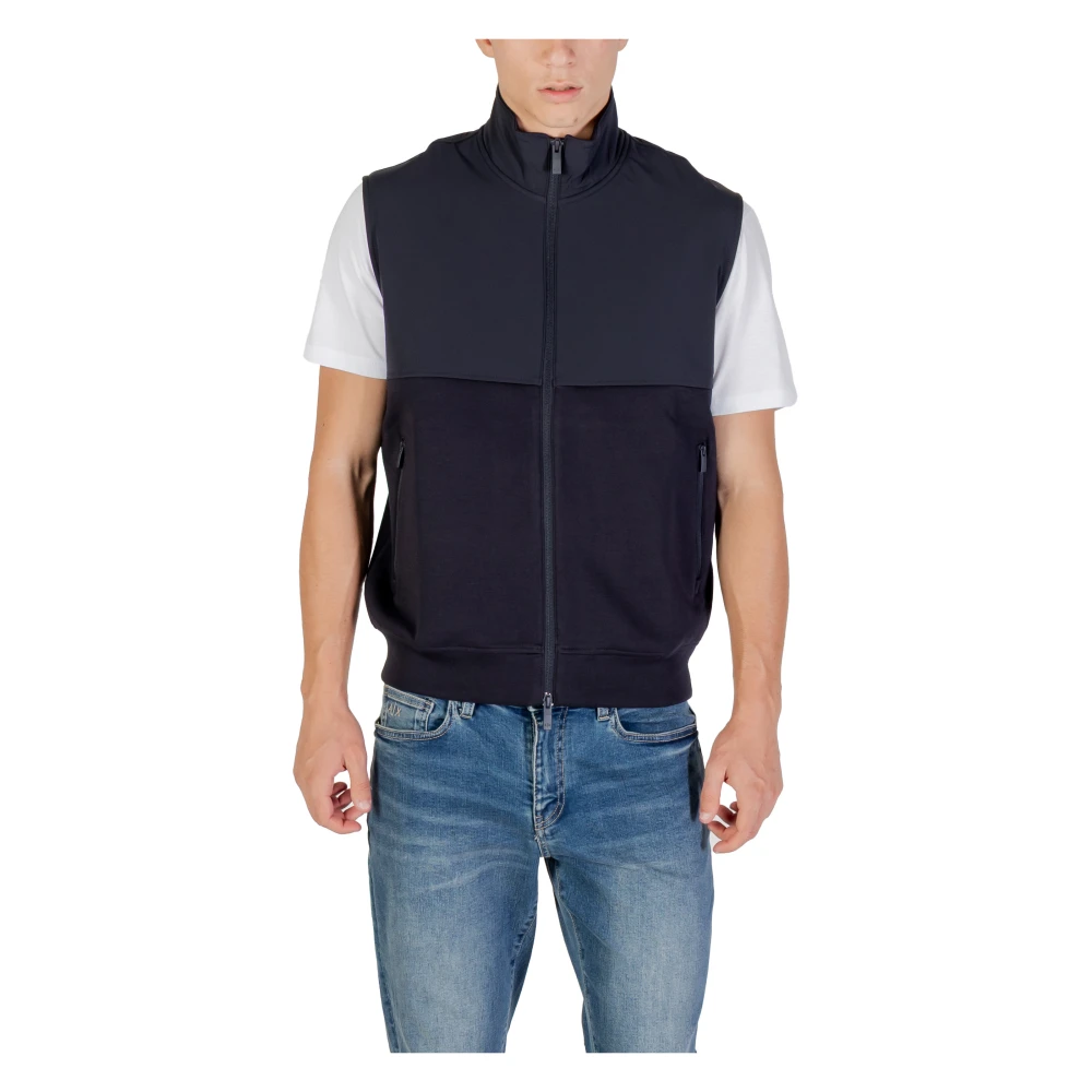 Armani Exchange Mannelijk Blauw Jassen Heren, Xl, Katoen, Moderne Heren Sweatshirt Xm 001565 Af 10818