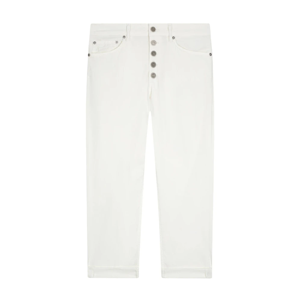 Dondup Women's White Cropped Jeans