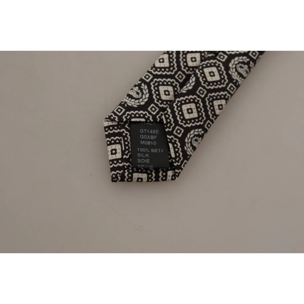 Dolce & Gabbana Zijden Stropdas voor Heren Stijlvol en Elegant Black Heren