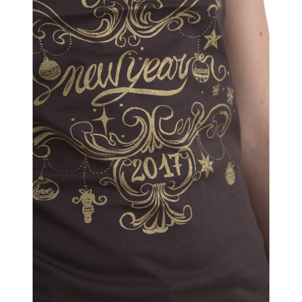 Dolce & Gabbana Bruin Grafisch Print T-shirt 2017 Brown Dames