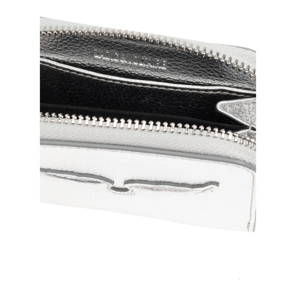 Zadig & Voltaire Leren portemonnee met logo Gray Dames