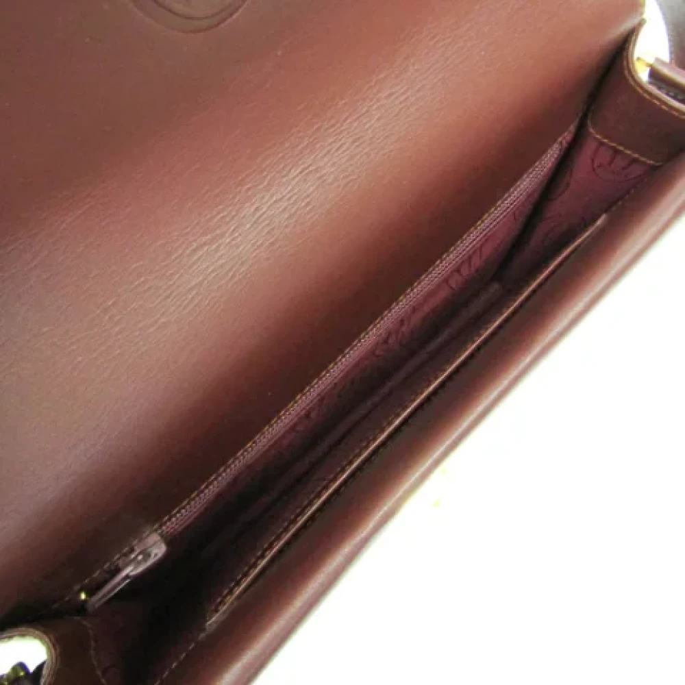 Cartier Vintage Pre-owned Leather shoulder-bags Red Dames