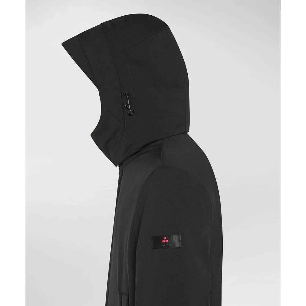 Peuterey Waterafstotende trenchcoat met capuchon Black Heren