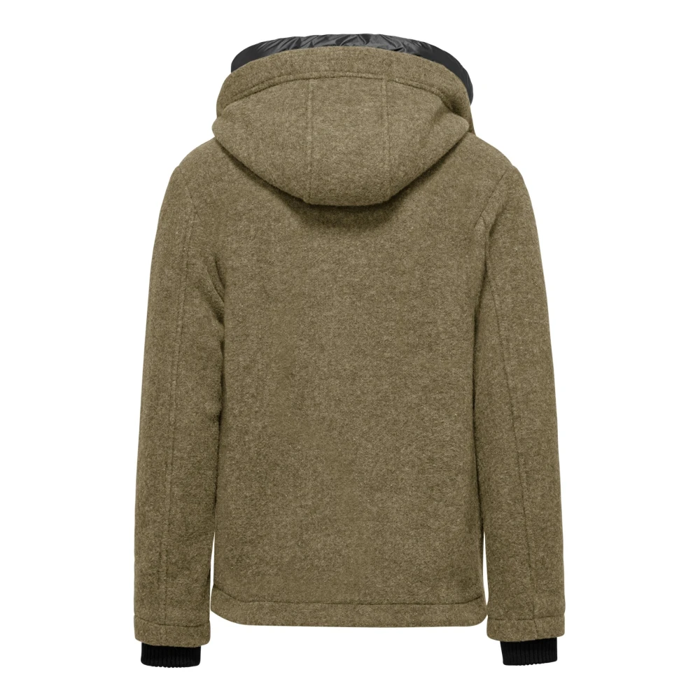 BomBoogie Wollen Hooded Parka Jas Blue Heren