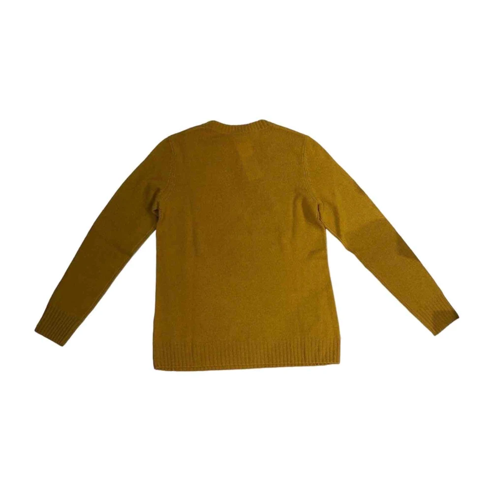 Max Mara Zuivere Cashmere Gebreide Trui Yellow Dames