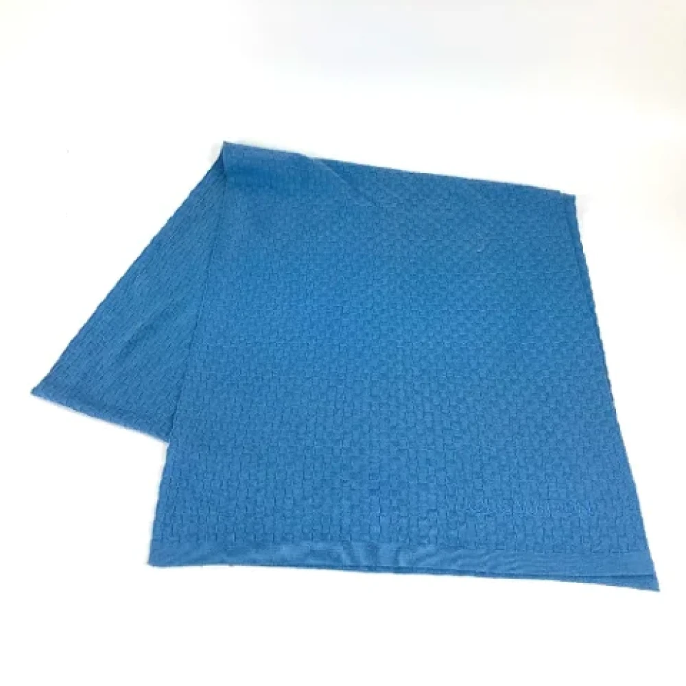 Louis Vuitton Vintage Pre-owned Fabric scarves Blue Heren