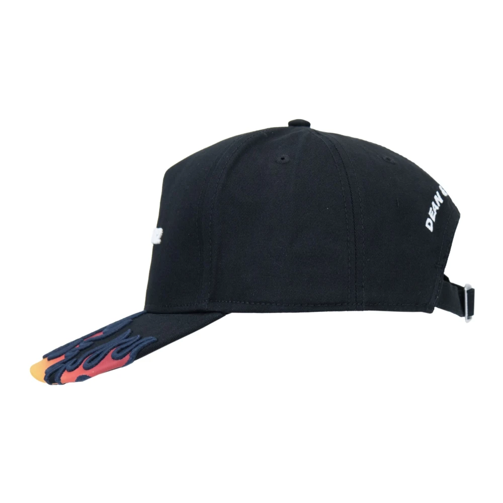 Dsquared2 Vlam Detail Baseball Cap Fibbia Black Unisex