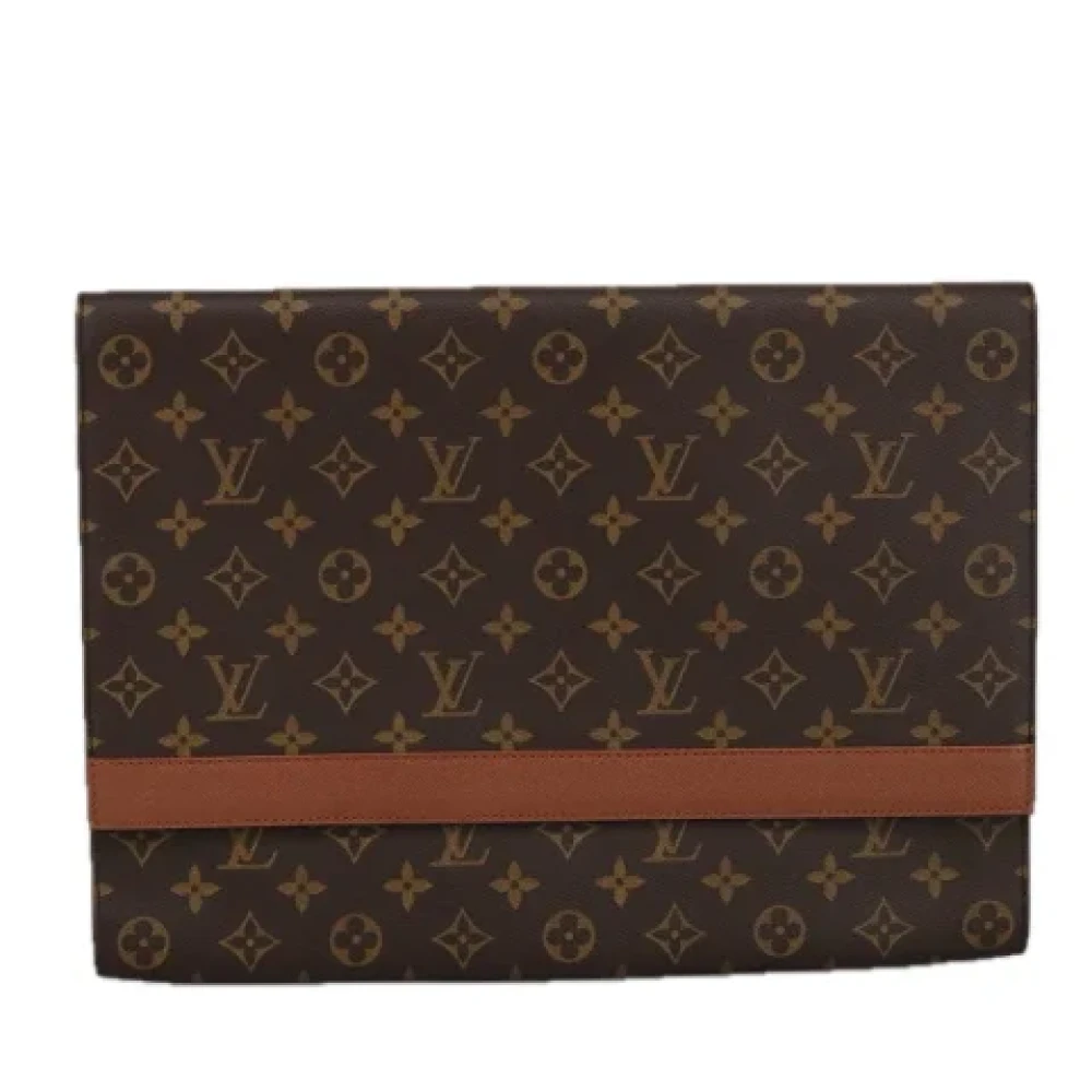 Louis Vuitton Vintage Pre-owned Canvas clutches Brown Dames