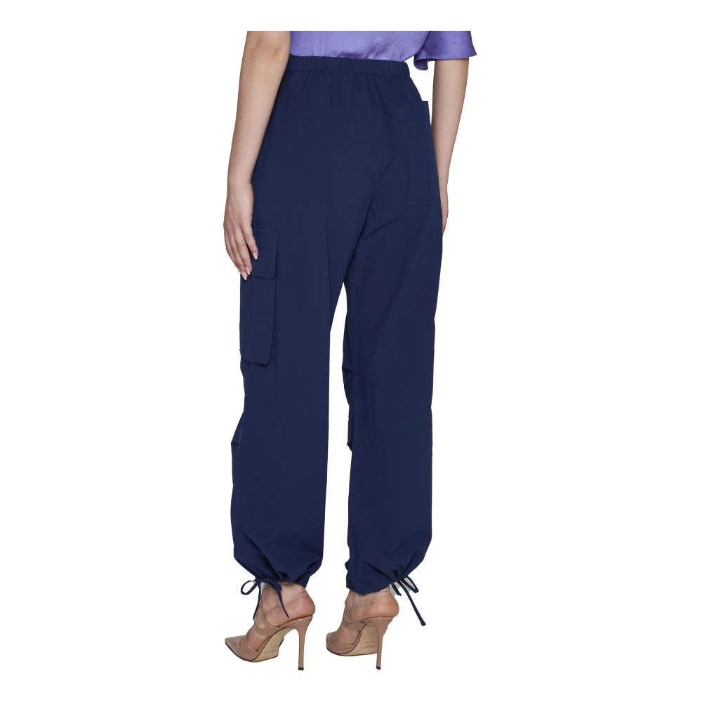 BAUM UND PFERDGARTEN Flared Ocean Blue Drawstring Broek Blue Dames