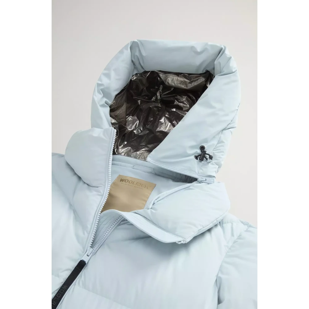 Woolrich Long Down Stretch Parka Pearl Blue Dames