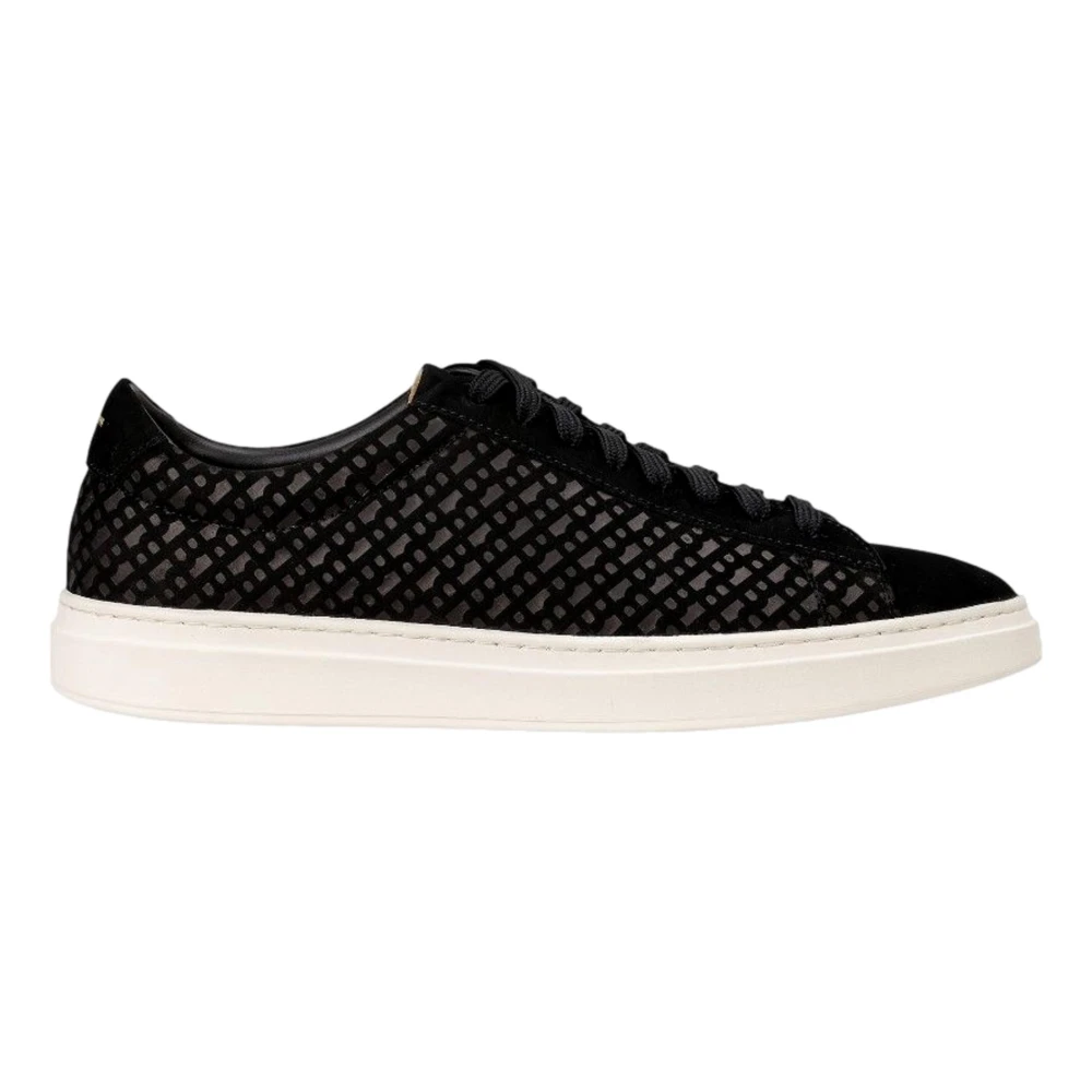 Hugo Monogram Kieran Sneakers in Suède Heren Schoenen Zwart