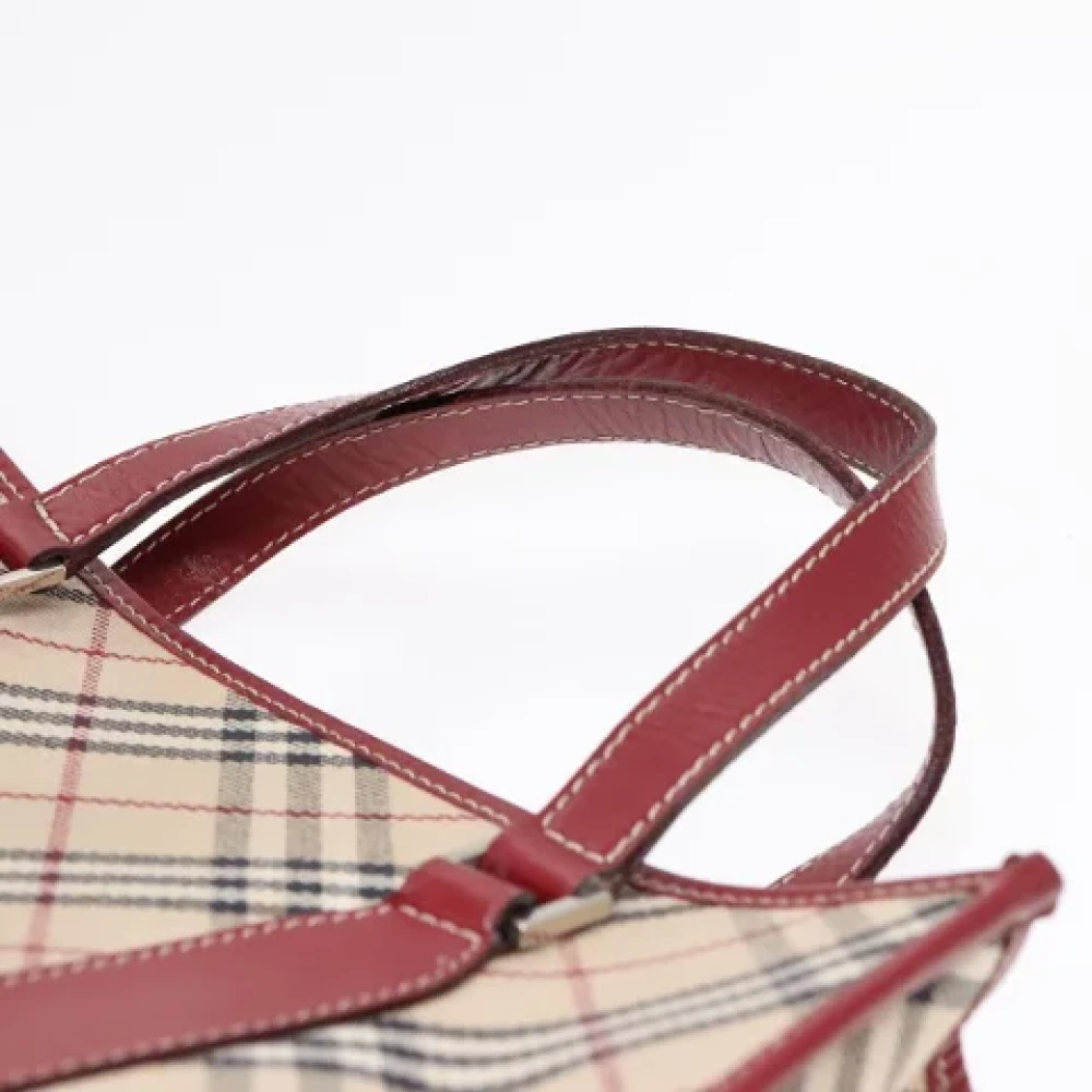 Burberry Vintage Pre-owned Canvas handbags Beige Dames