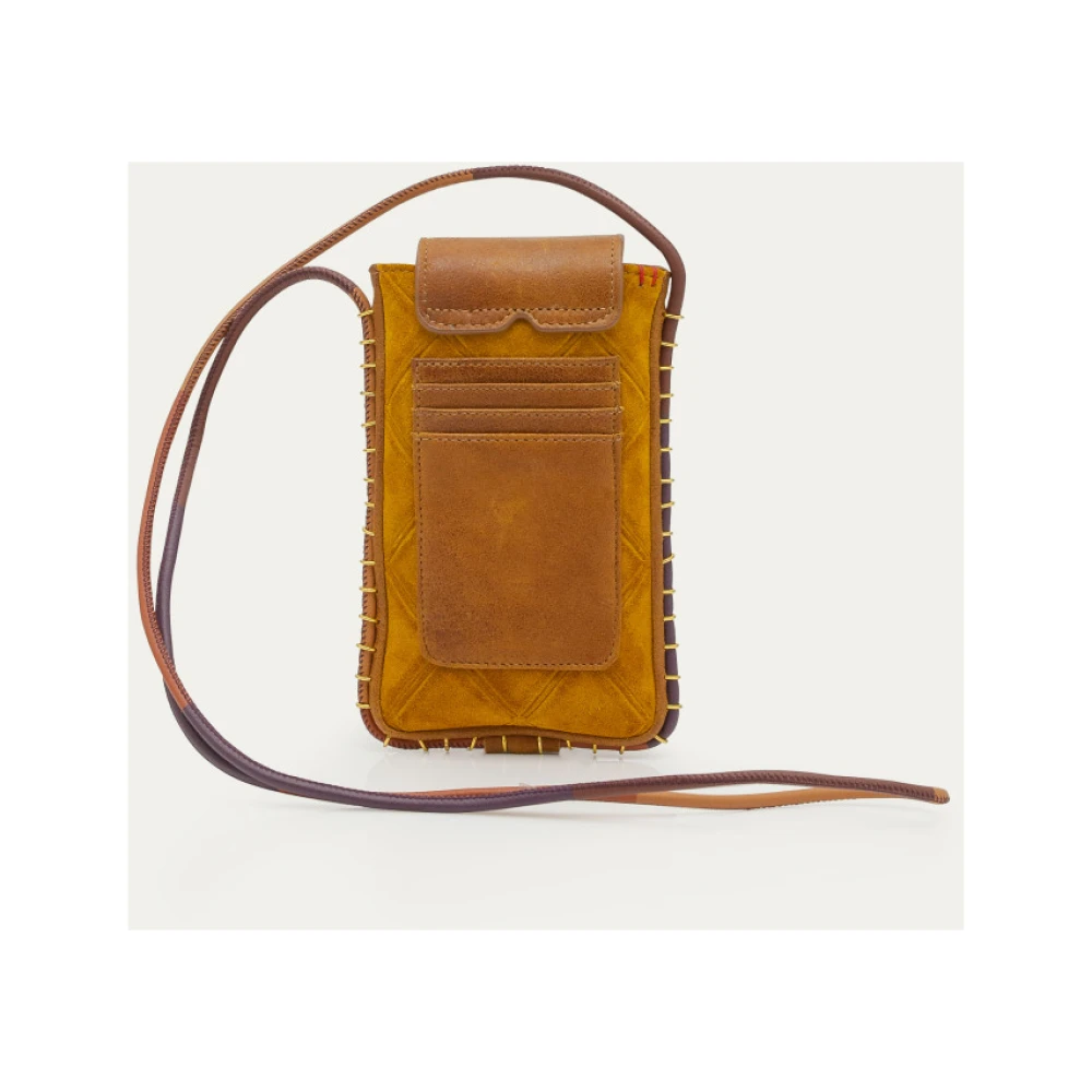 Claris Virot Emile Brillenkoker van Amber Leer Brown Dames