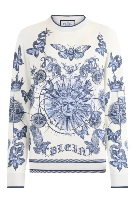 Rundhalsad Pullover Butterfly Tattoo