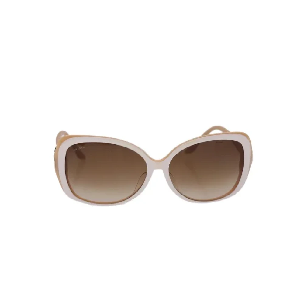 Bvlgari Vintage Pre-owned Plastic sunglasses White Dames