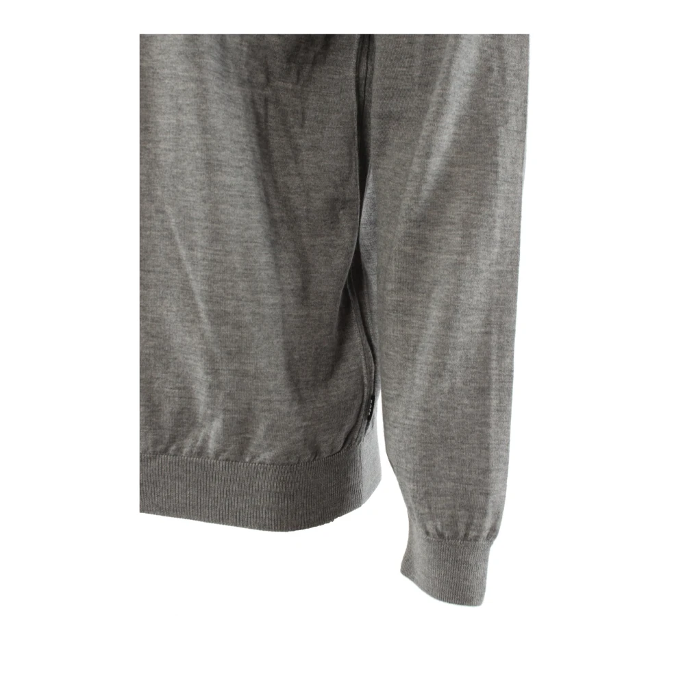 Hugo Boss Heren Grijze Wol Trui Gray Heren