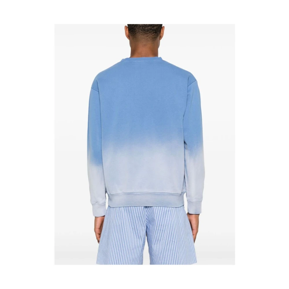 Sporty & Rich Blauwe Katoenen Trui met Ronde Hals Blue Dames