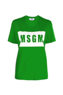 Grön bomullst-shirt för kvinnor
