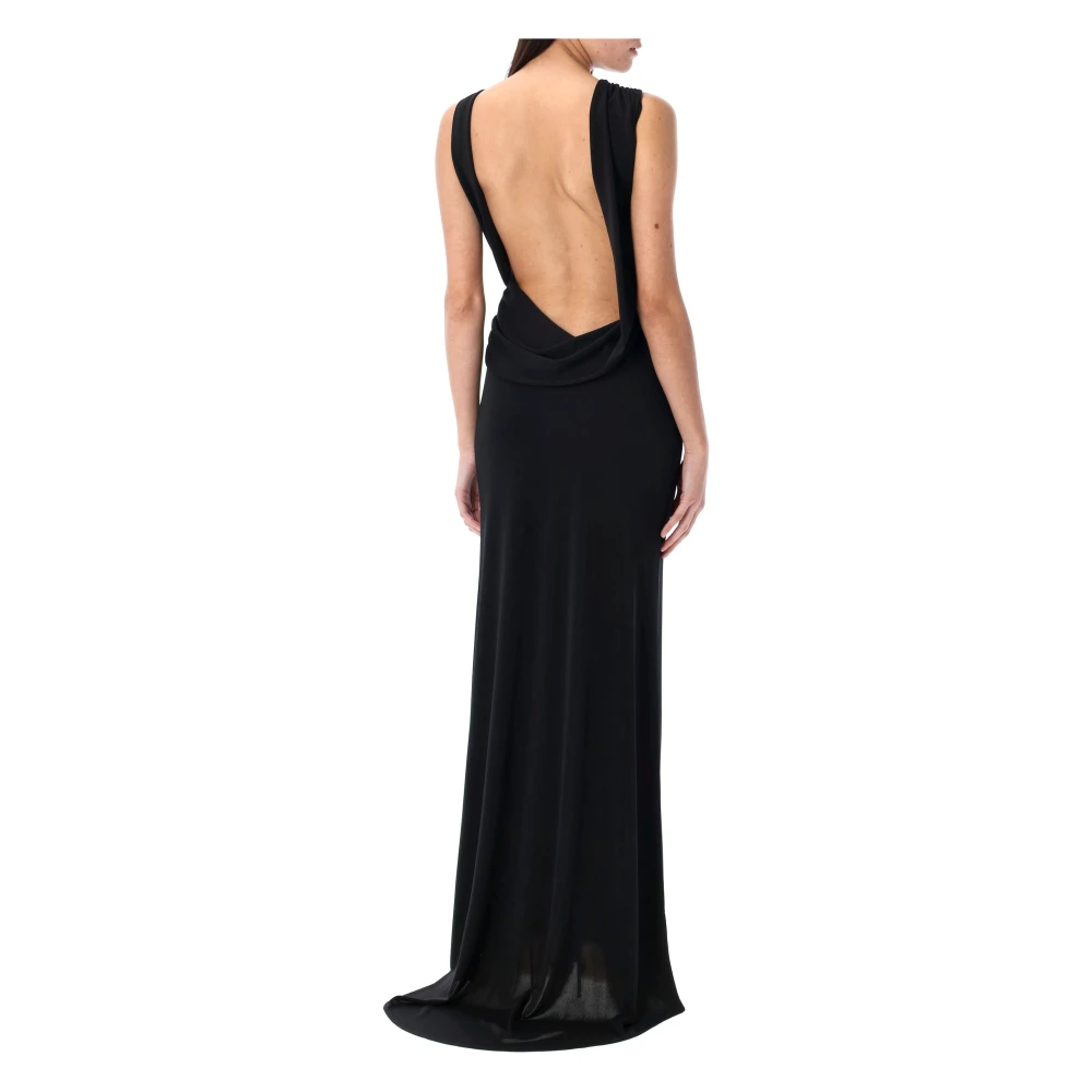Andamane Elegante Lange Jurk Black Dames