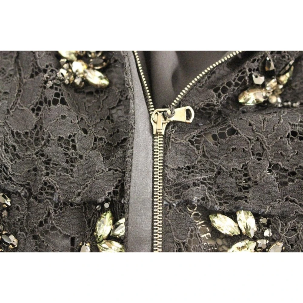 Dolce & Gabbana Comfortabele en Verbluffende Dolce Gabbana Midi Jurk Black Dames