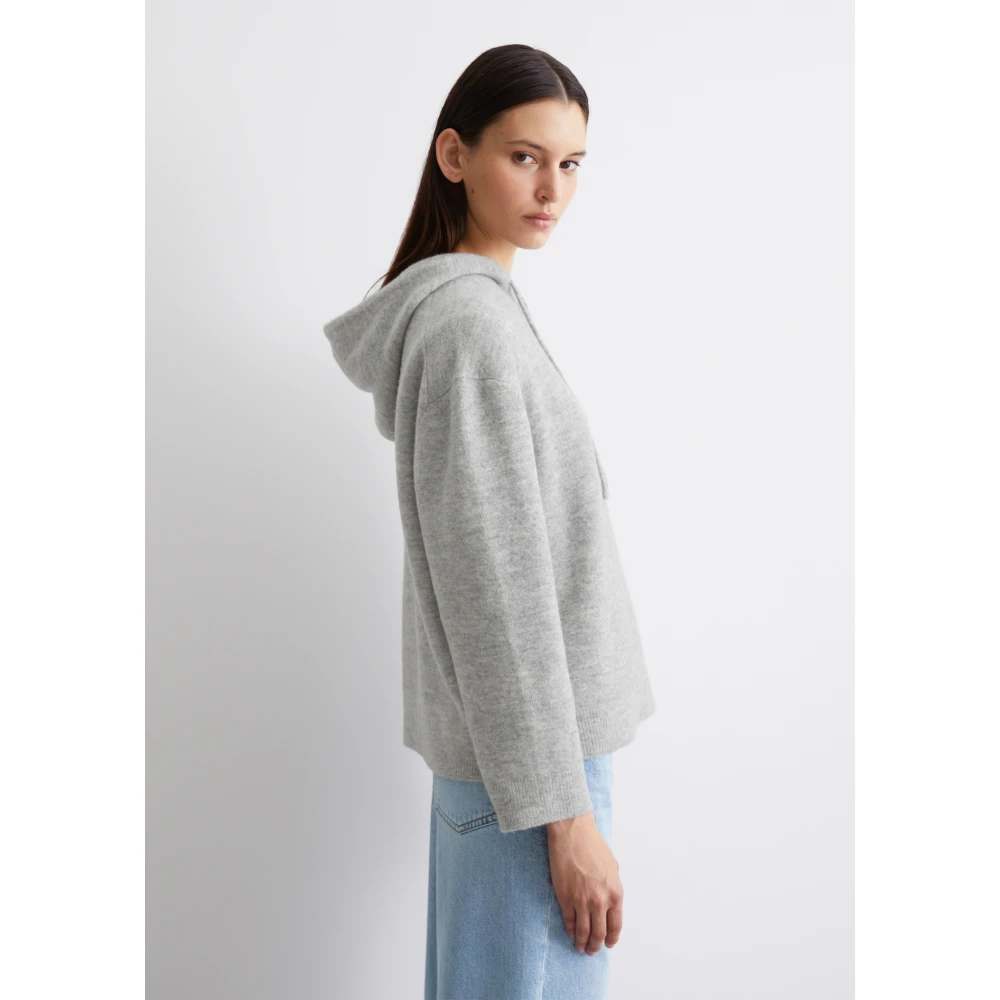 Marc O'Polo Oversized gebreide hoodie Gray Dames