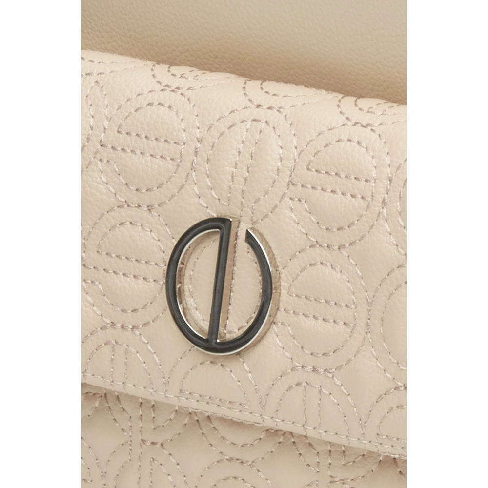 Estro Dames Licht Beige Leren Rugzak met Lange Verstelbare Banden Er00115051 Beige Dames