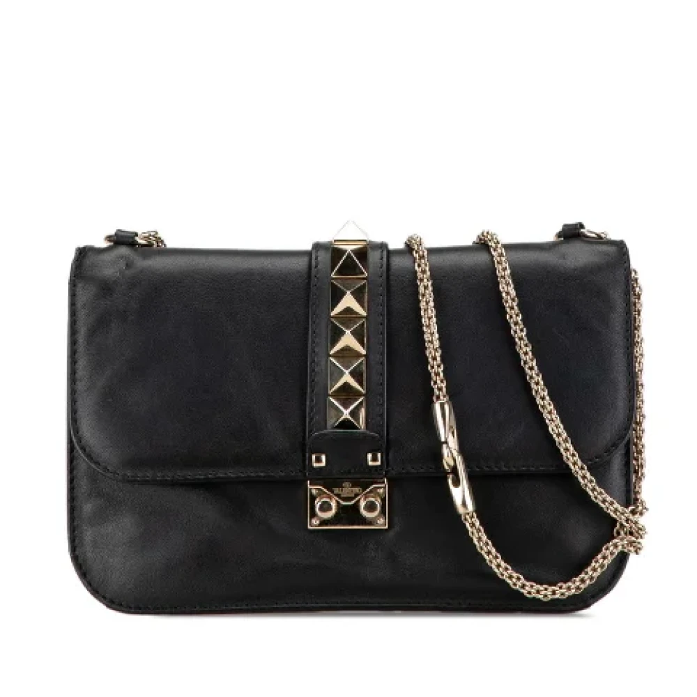Valentino Vintage Pre-owned Leather shoulder-bags Black Dames