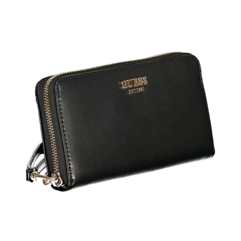 Guess Zwarte Portemonnee met Meerdere Compartimenten Black Dames