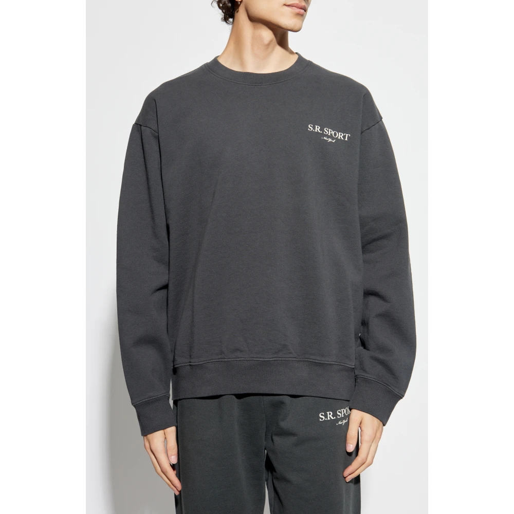 Sporty & Rich Sweatshirt uit de New York-collectie Gray Unisex