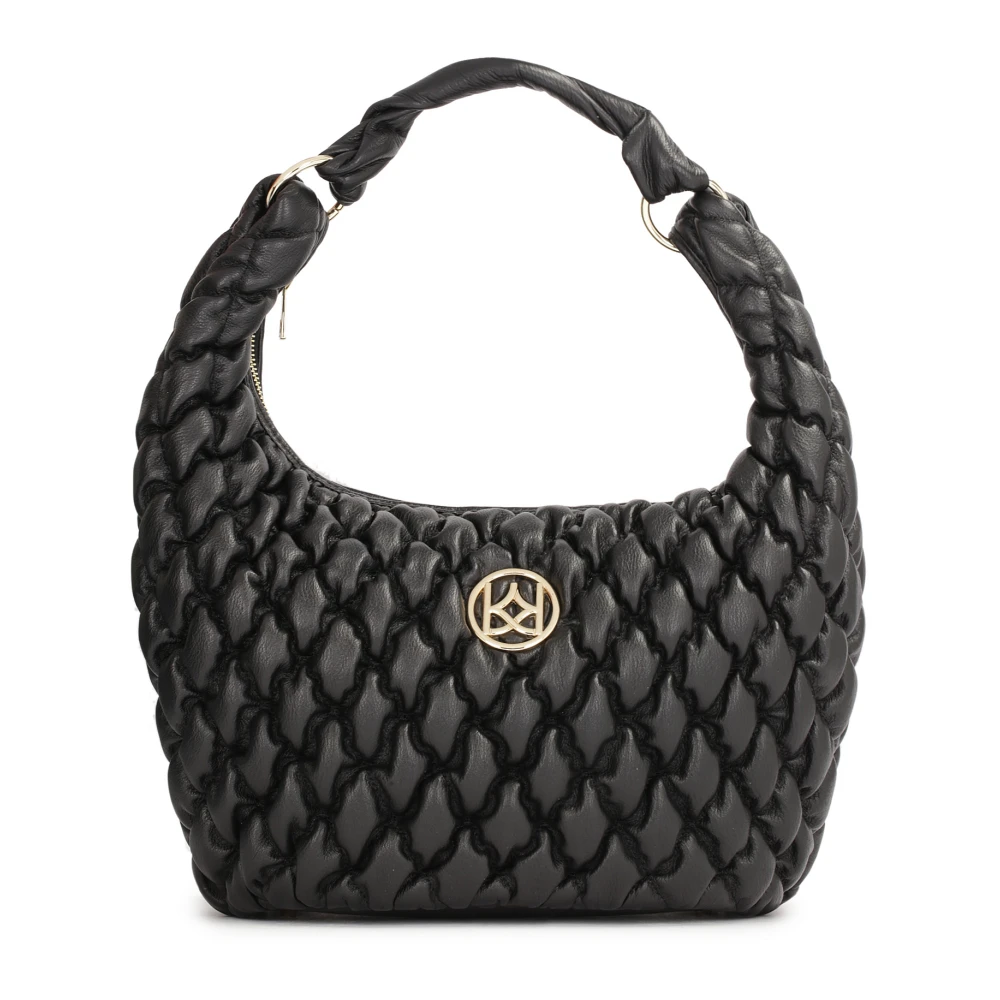Kazar Grote schoudertas met gewatteerd patroon Black Dames