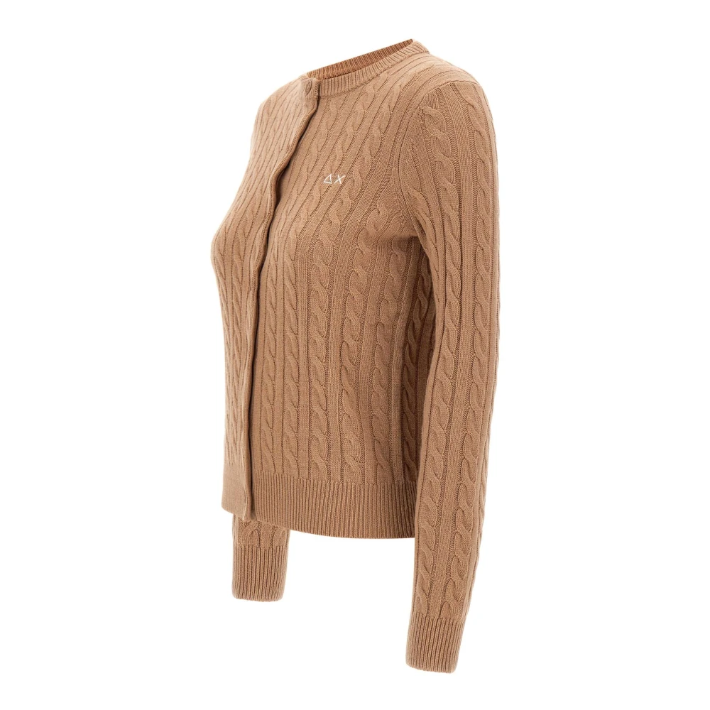 Sun68 Dames Wolmix Vest Beige Dames