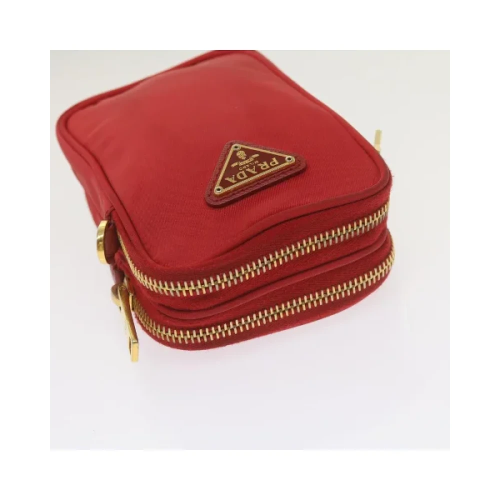 Prada Vintage Pre-owned Nylon prada-bags Red Dames