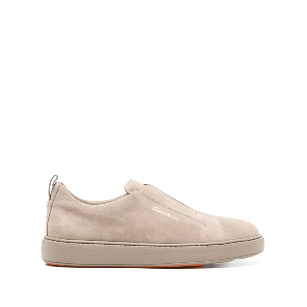 Santoni Platte Instap Schoenen Heren Schoenen Beige