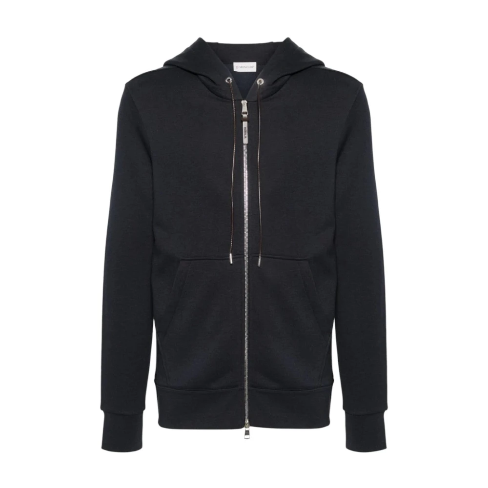 Moncler Milanese Gentlemen Zip-Up Hoodie Blue, Herr