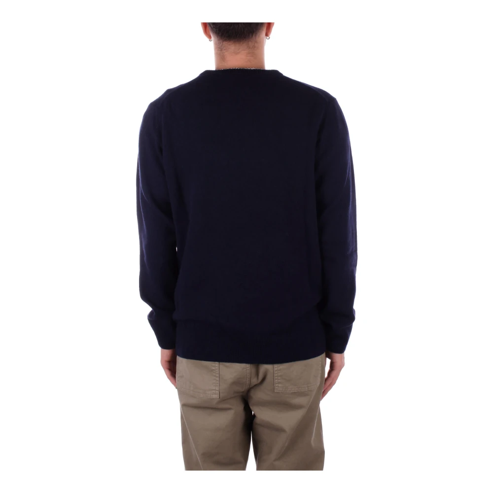 Saint Barth Logo Front Sweaters Blue Heren