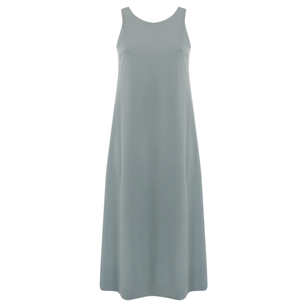 Max Mara Studio Witte Katoenen Jersey Jurk Avion Gray Dames