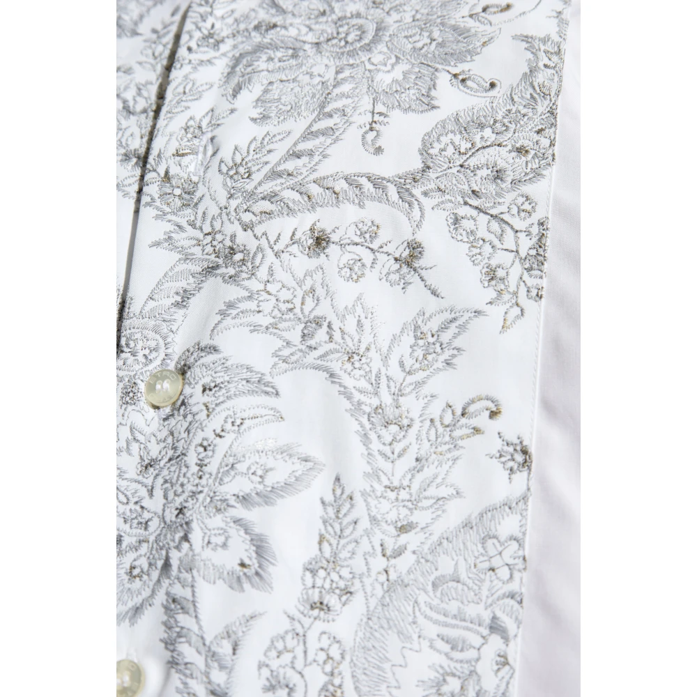 ETRO Shirt met bloemenmotief White Heren