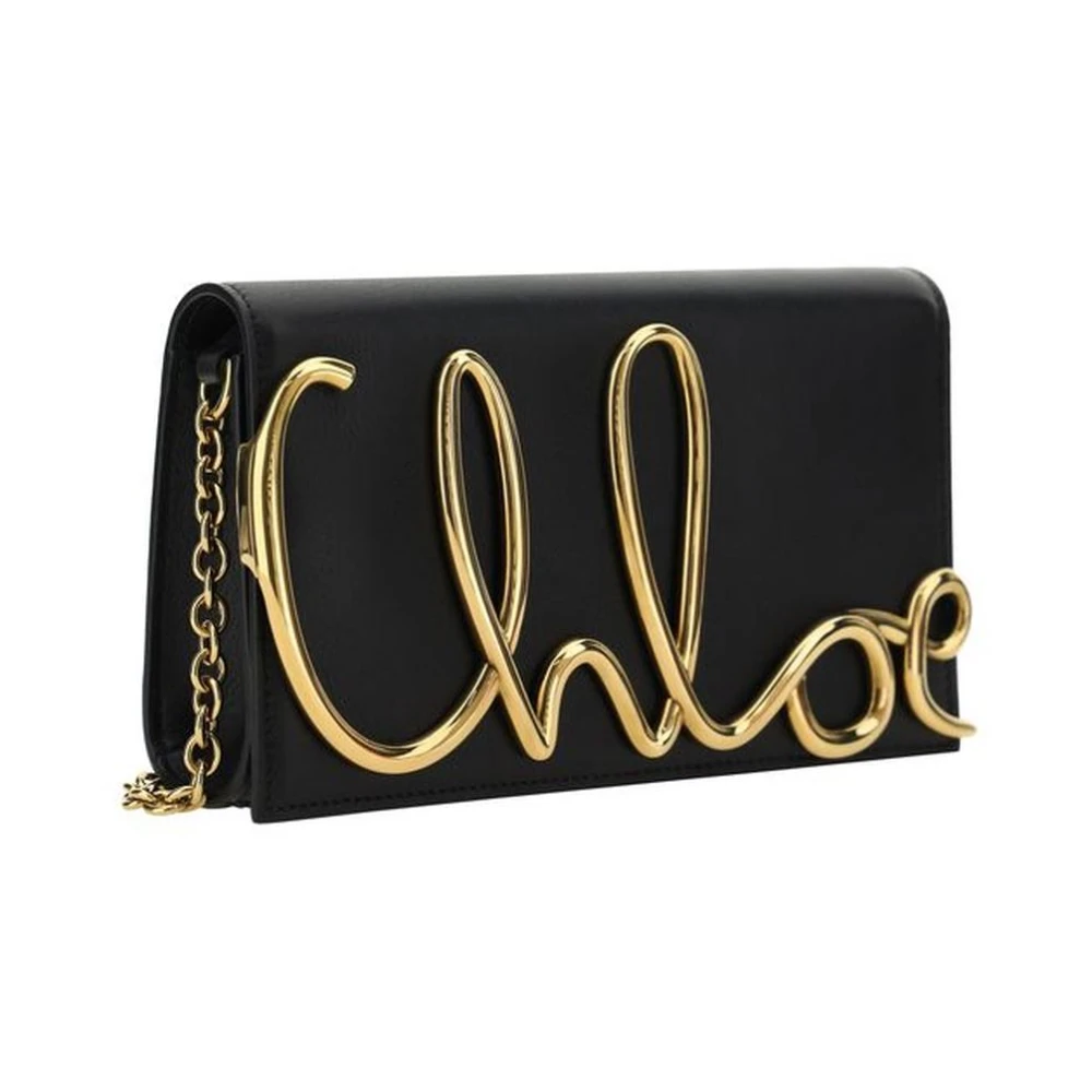Chloé Iconische Schoudertas met Ketting Black Dames