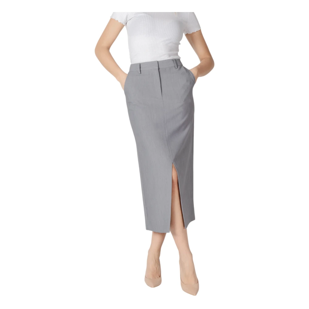 Ichi Dames Lange Jurk Collectie Gray Dames