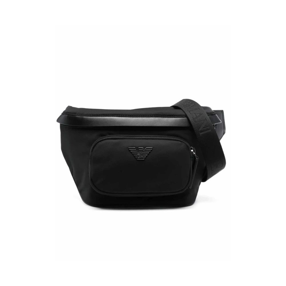 Emporio Armani Men's Black Asv Belt Bag - Bum Bags - One Size - Bags