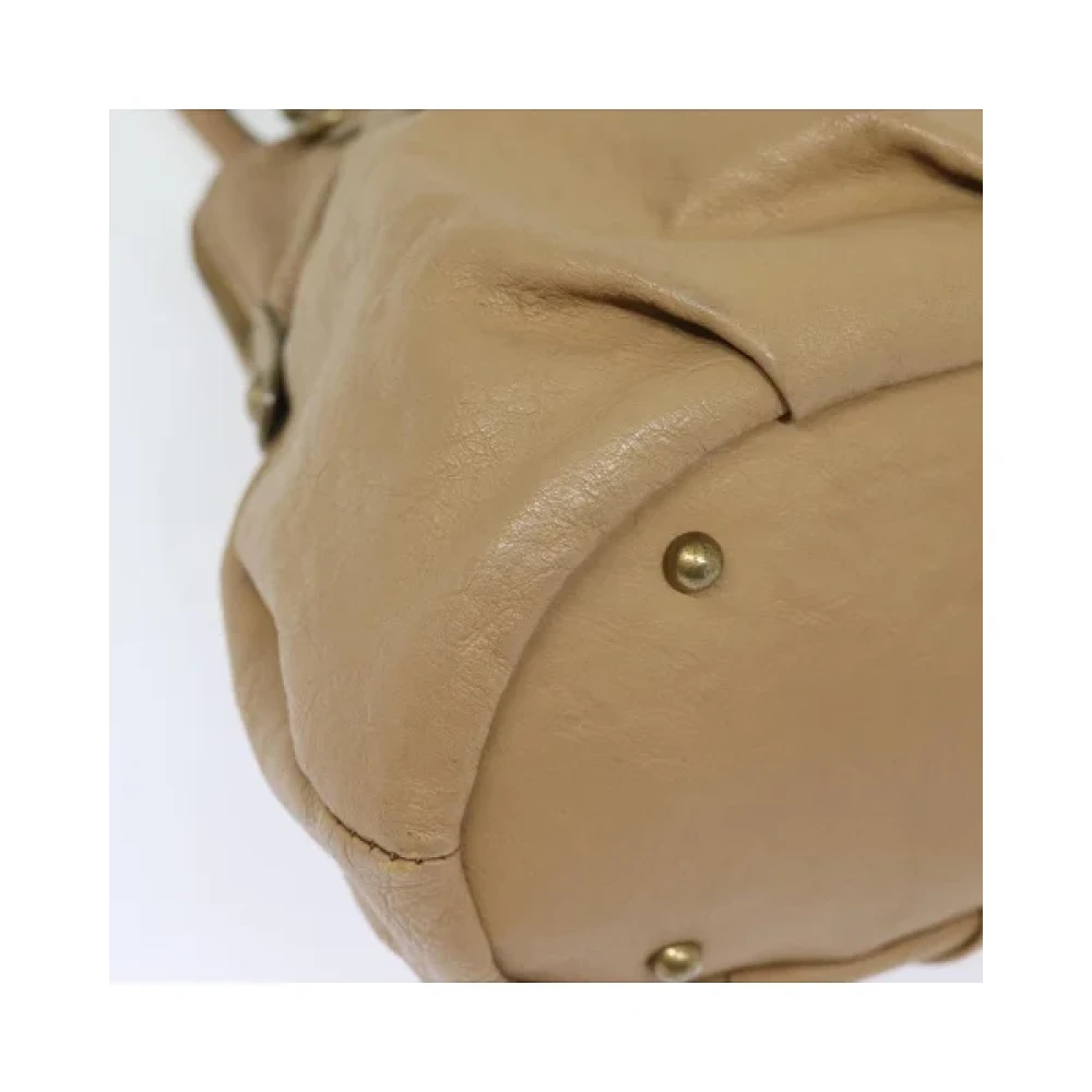 Burberry Vintage Pre-owned Leather shoulder-bags Beige Dames