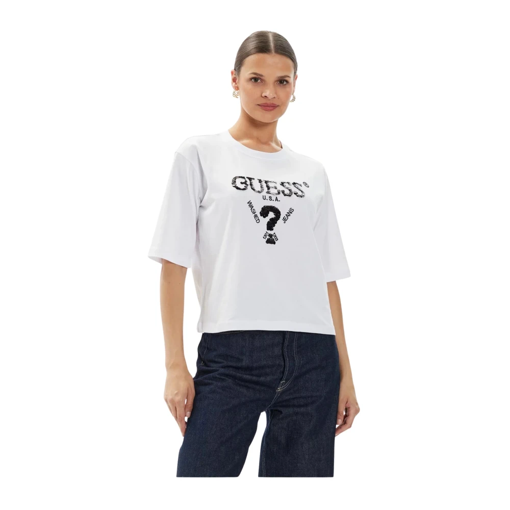 Guess - Tops > T-Shirts - White - Guess - Modalova