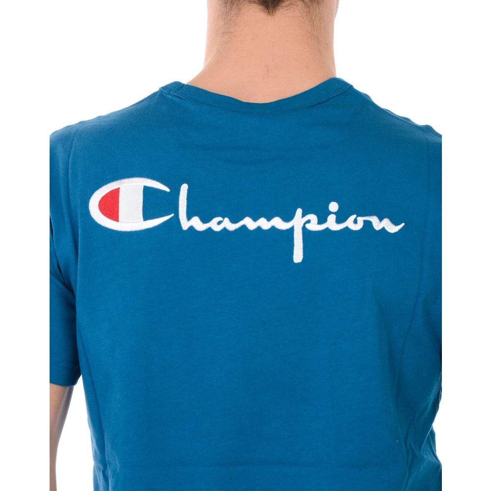 Champion Casual Sweatshirt Tee Blue Heren