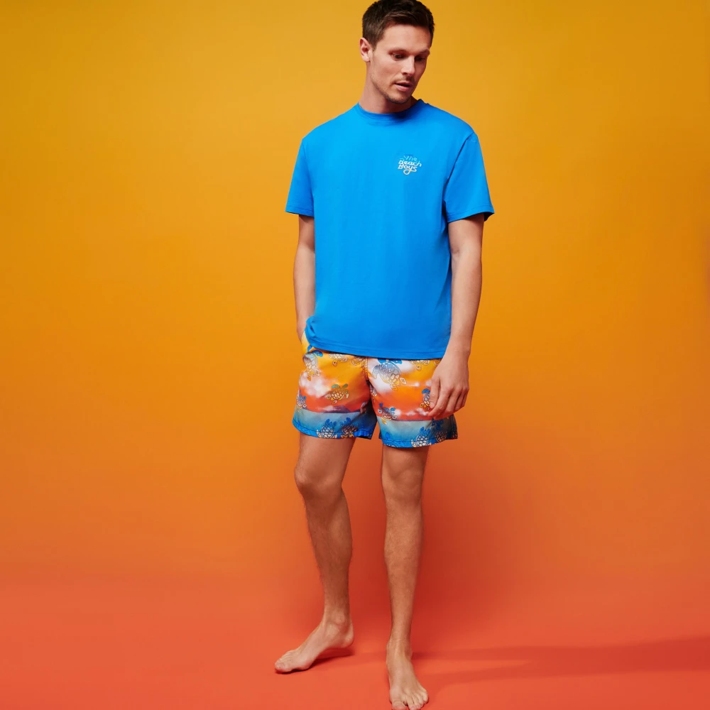 Vilebrequin Zwemkleding met zonsondergang schildpad print Multicolor Heren