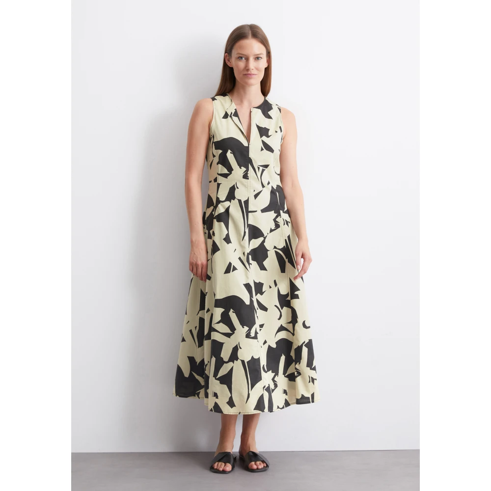 Marc O'Polo Mouwloze popeline jurk A-lijn Multicolor Dames