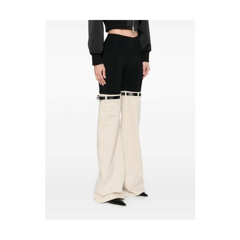 Coperni Zwarte Elastische Tailleband Klassieke Jeans Multicolor Dames