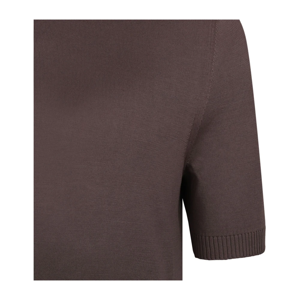 Malo Bruin Crew Neck T-Shirt Brown Heren