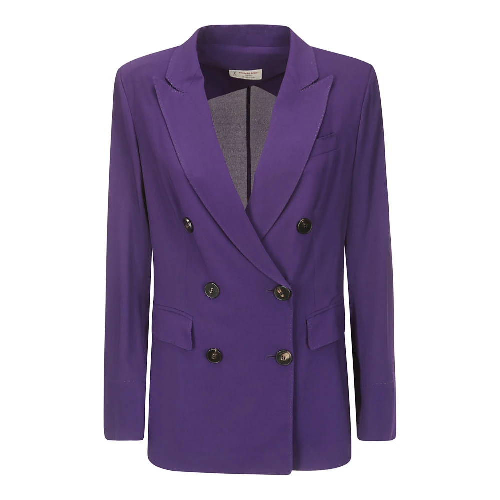 Alberto Biani Elegant Double-Breasted Jacket Purple Dames